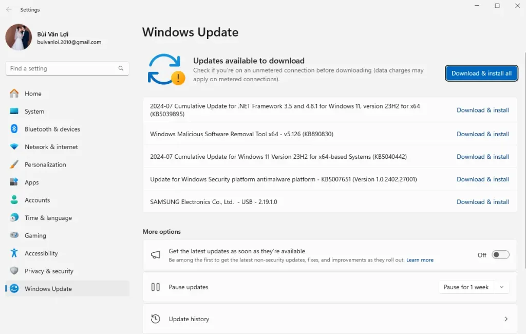 Disable automatic updates Windows 11